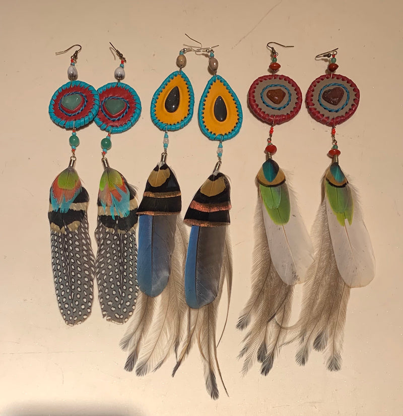 Feather Earrings 3 sets