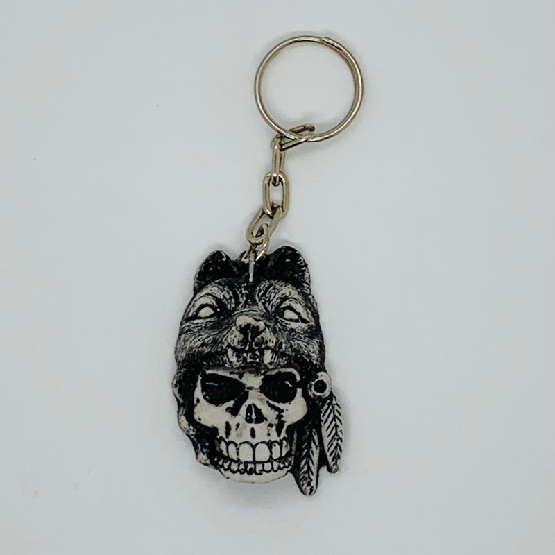 Clay keychain - Skull