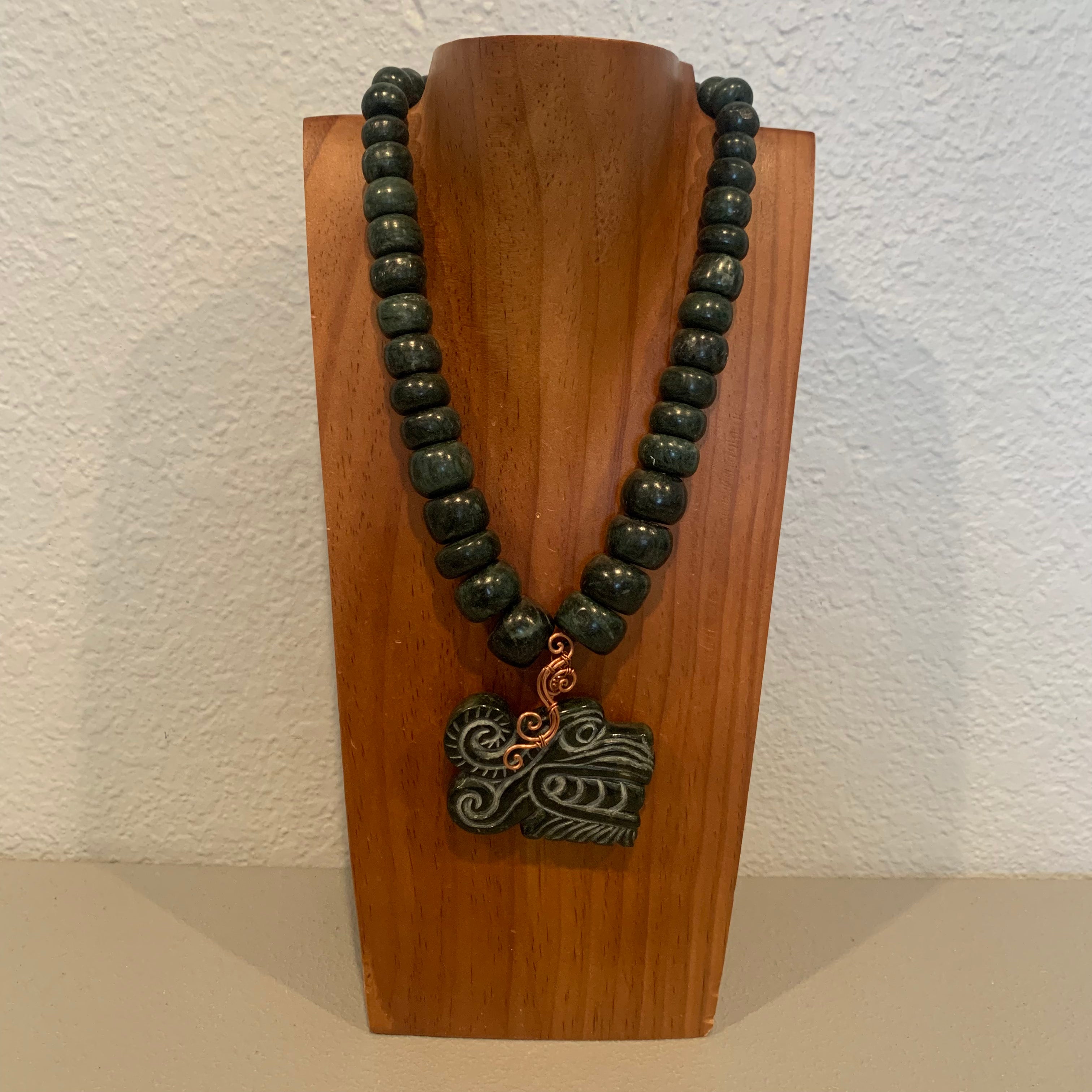 Necklace - Guatamala Jade Quetzalcoatl pendent 8