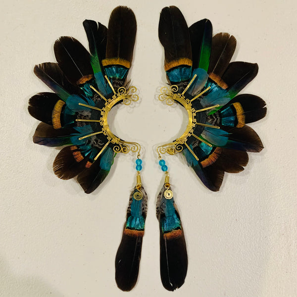 Feather wing cuff Earrings 829