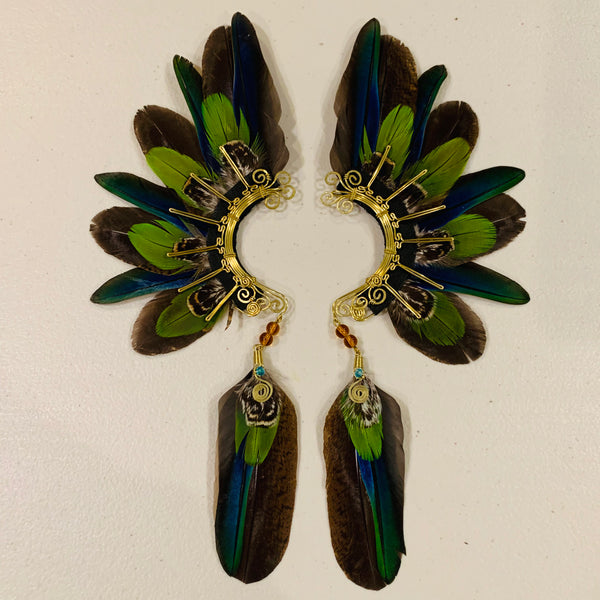 Feather wing cuff Earrings 796