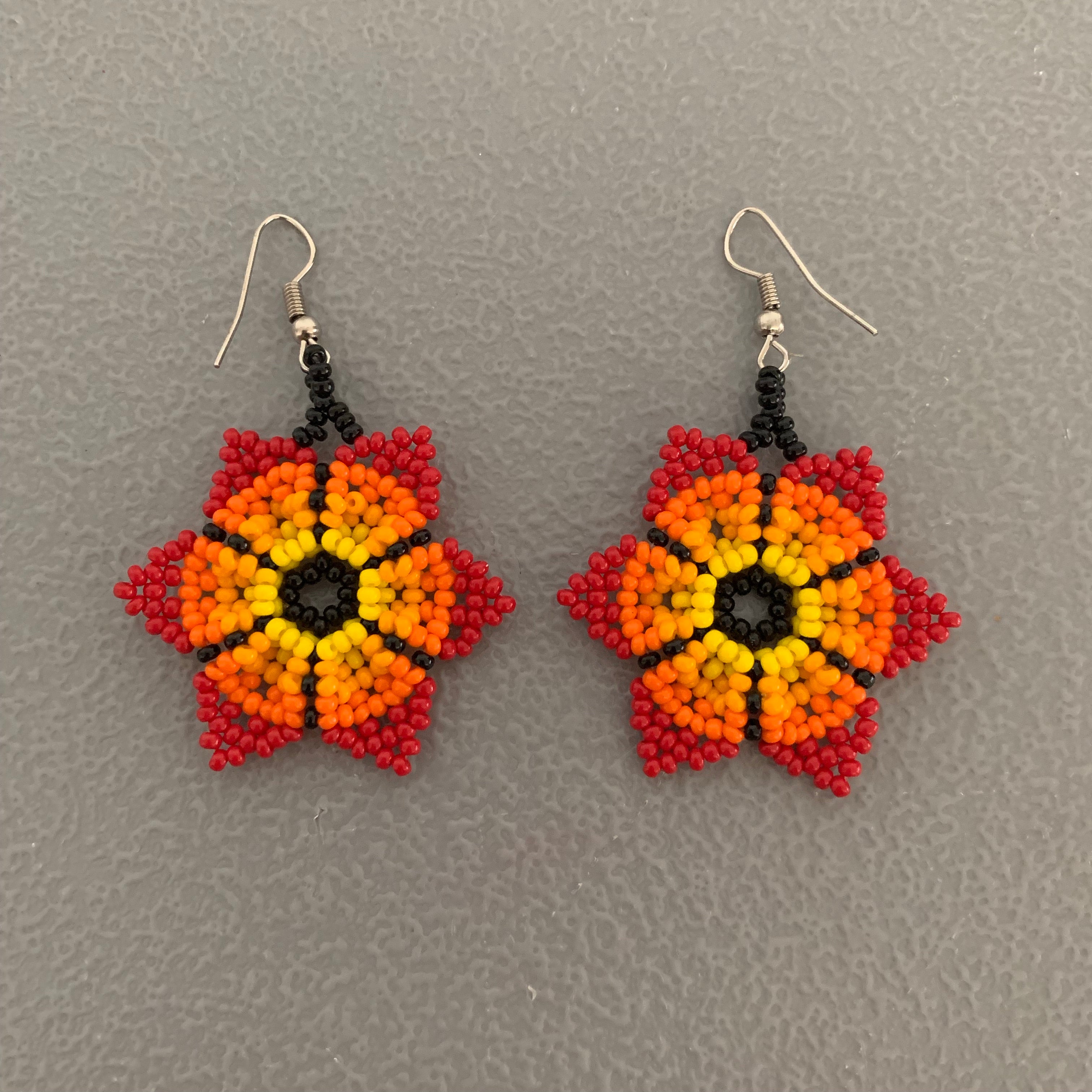 Beaded flower Earrings 7