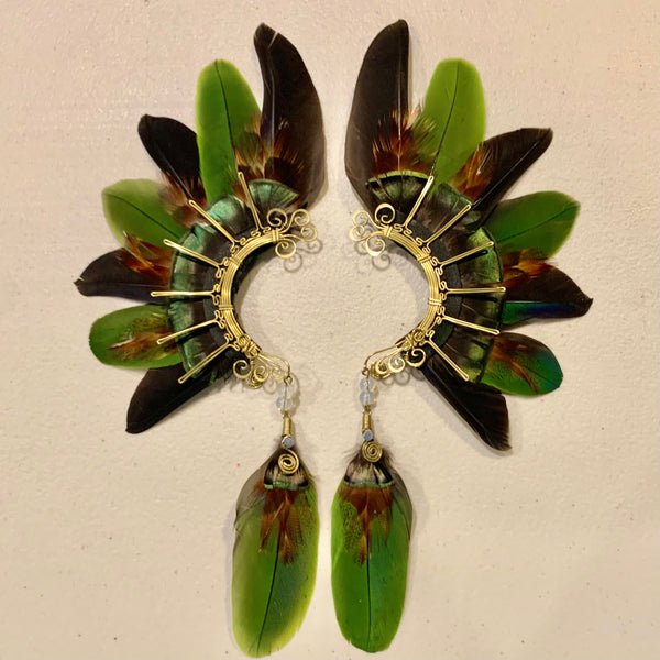 Feather wing cuff Earrings 709