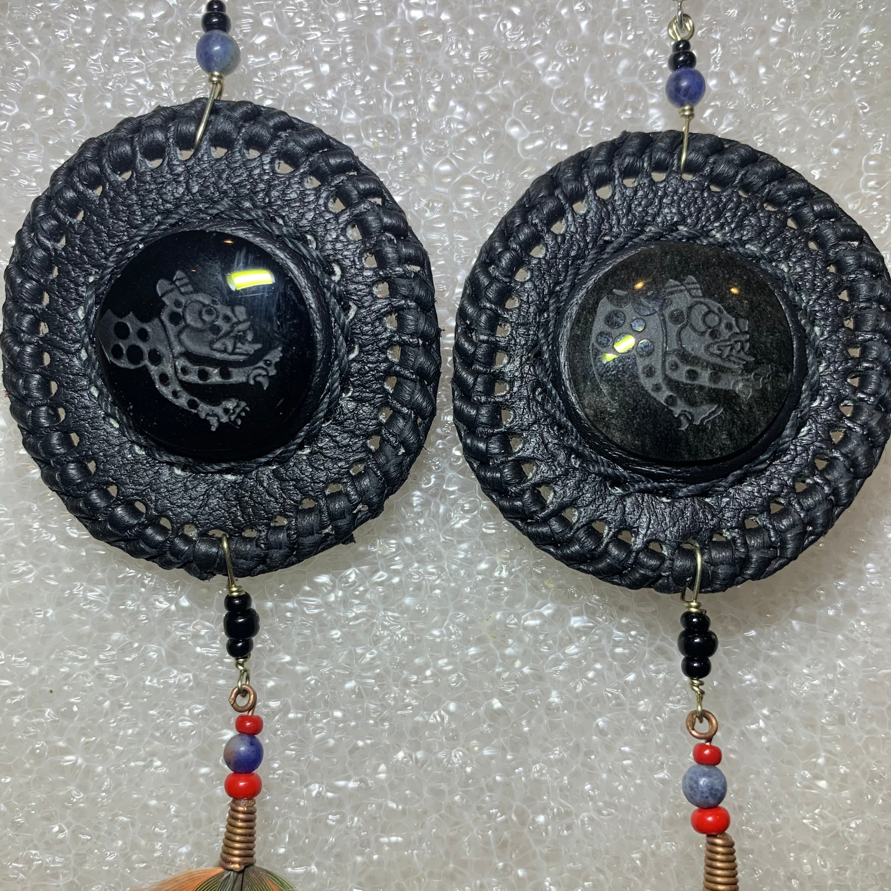 Leather n Feather Earrings 86