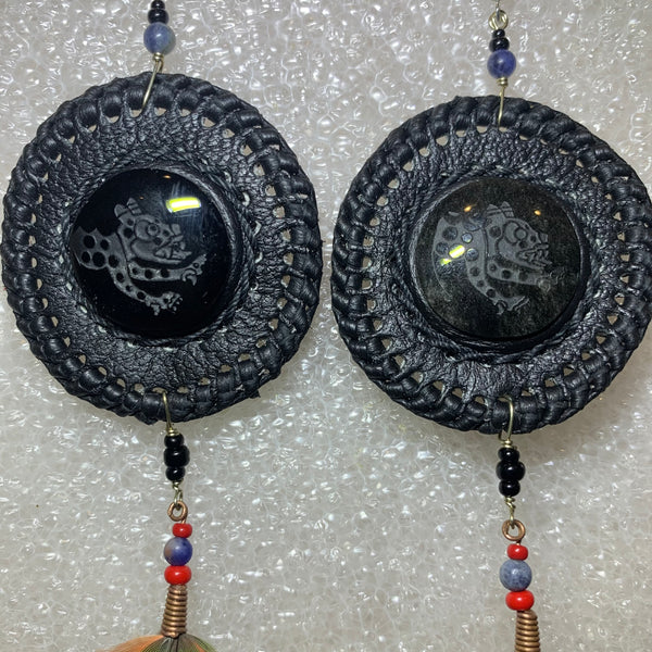 Leather n Feather Earrings 86