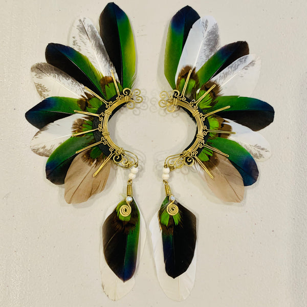 Feather wing cuff Earrings 863