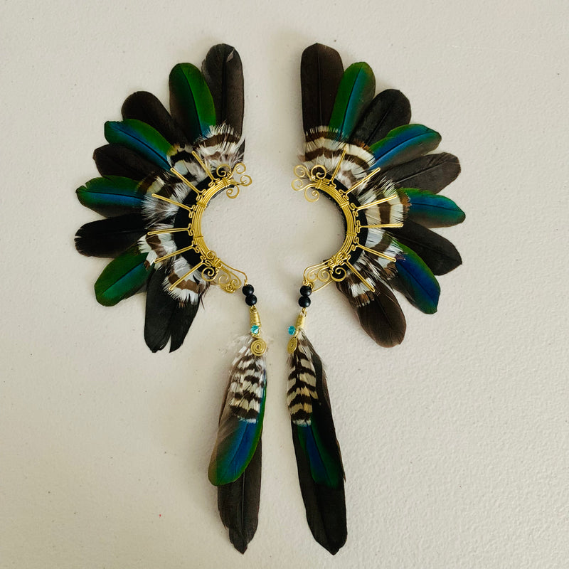 Feather wing cuff Earrings 782