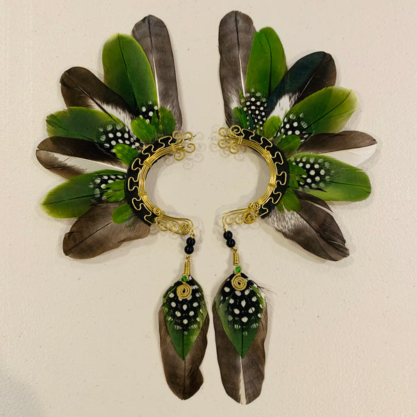 Feather wing cuff Earrings 872