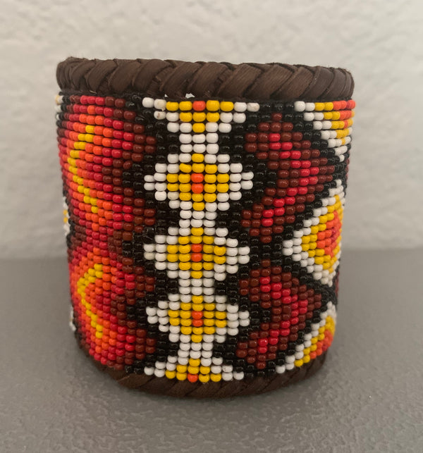 Beaded n leather bracelet 57