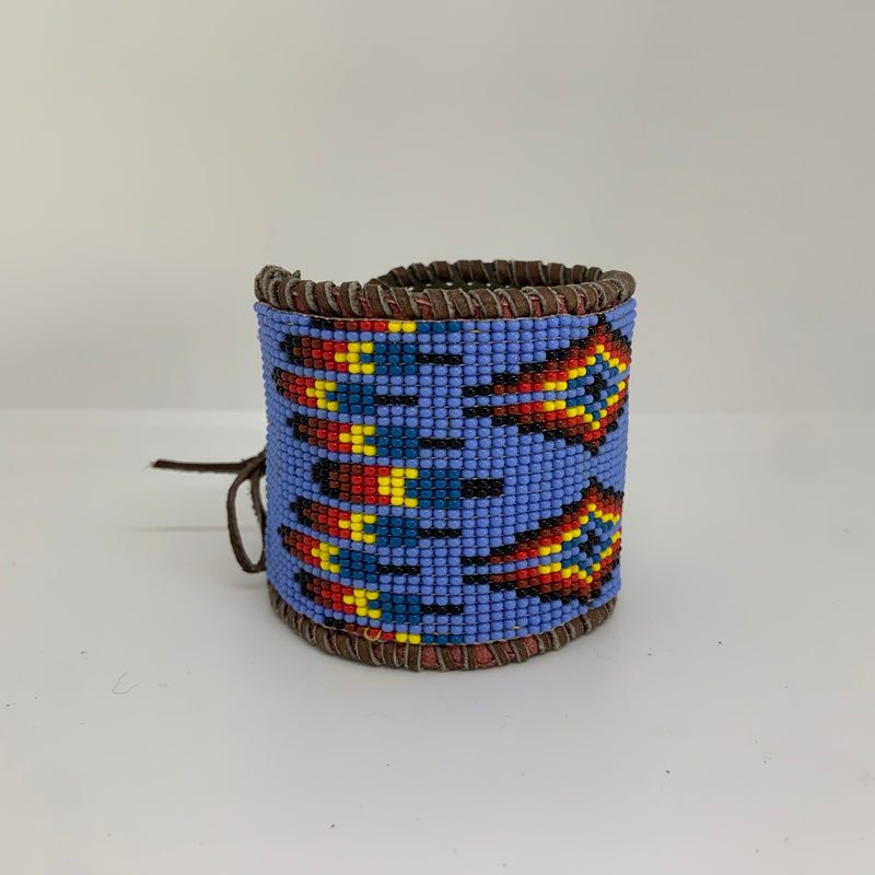 Beaded n leather bracelet 154