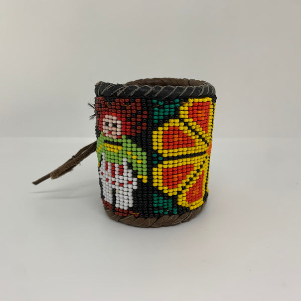 Beaded n leather bracelet 138