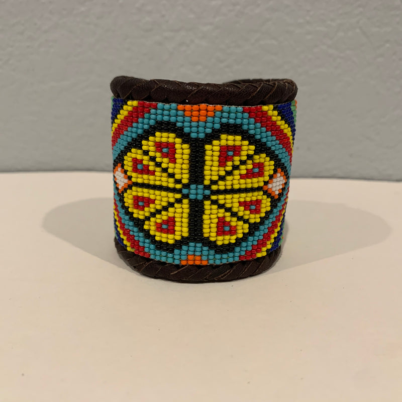Beaded n leather bracelet 3