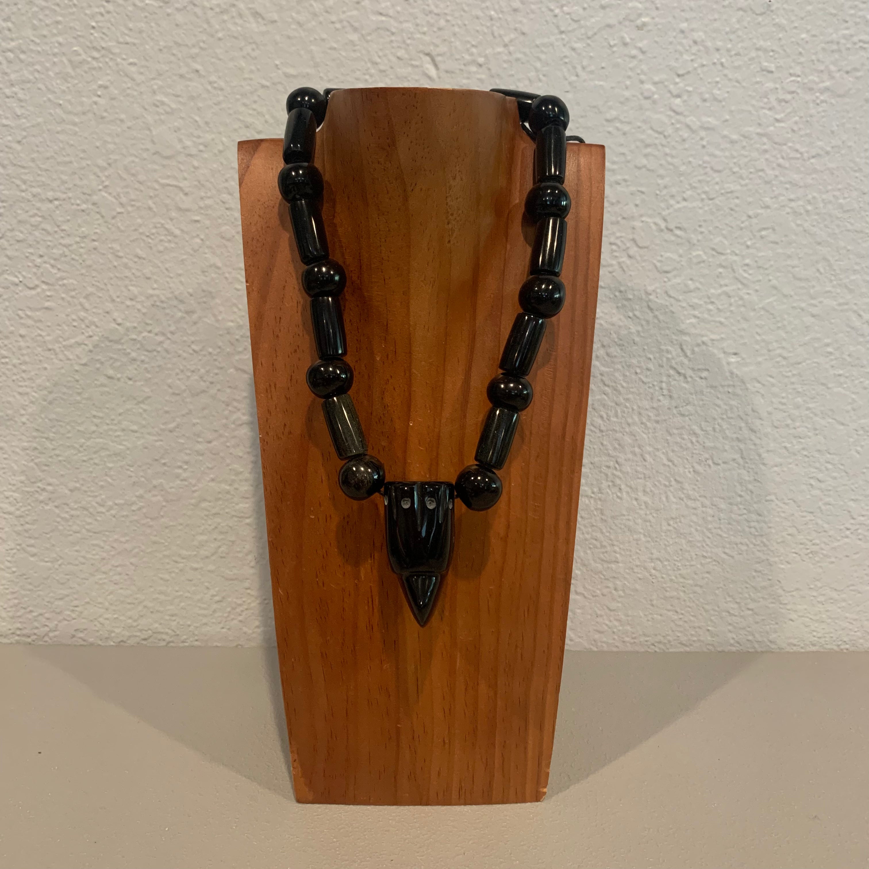Necklace - Obsidian Eagle