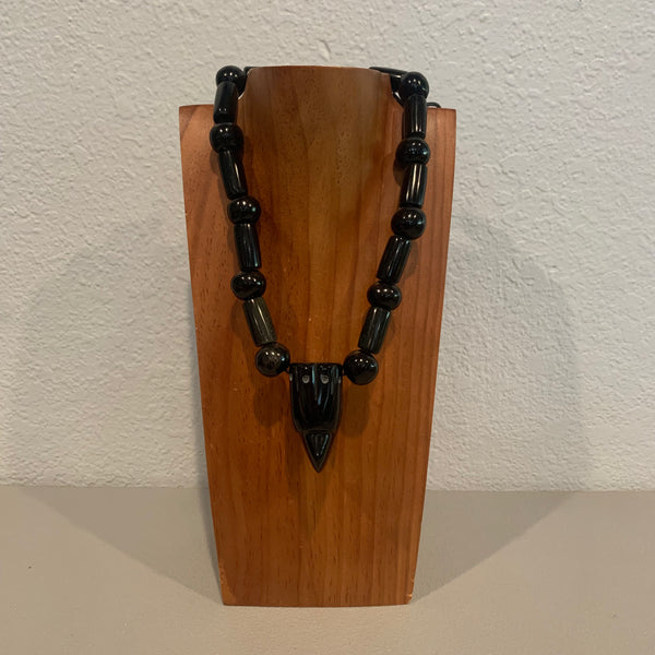 Necklace - Obsidian Eagle