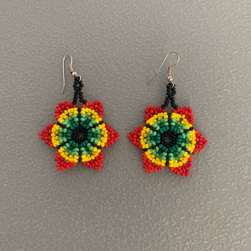 Beaded flower Earrings 14