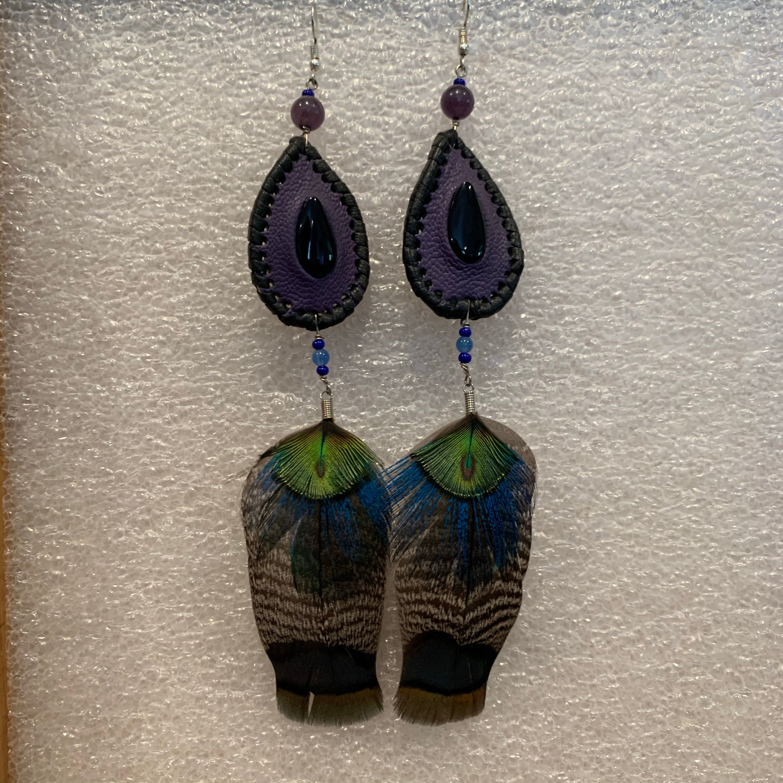 Leather n Feather Earrings 48