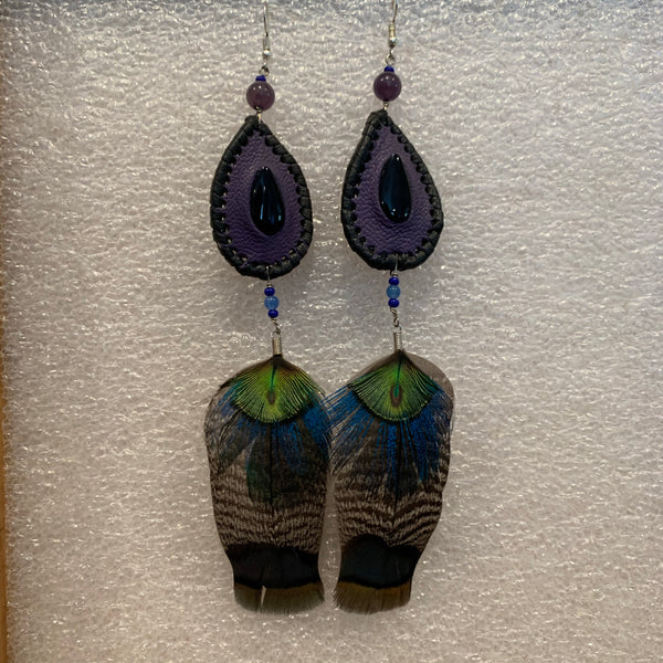 Leather n Feather Earrings 48
