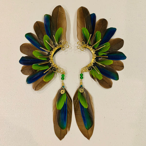 Feather wing cuff Earrings 816