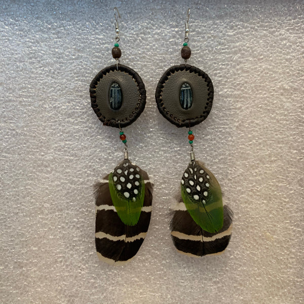Leather n Feather Earrings 44