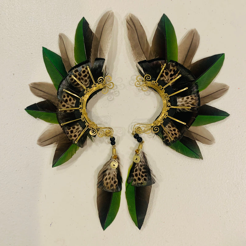 Feather wing cuff Earrings 862