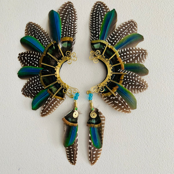 Feather wing cuff Earrings 844