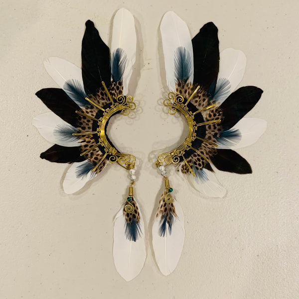 Feather wing cuff Earrings 822