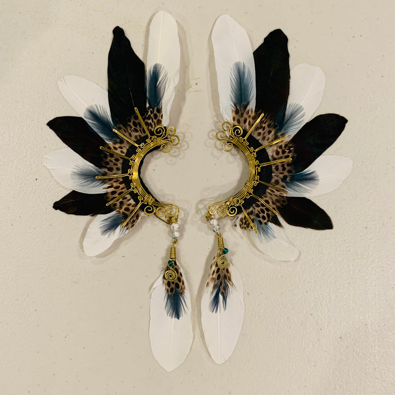 Feather wing cuff Earrings 822