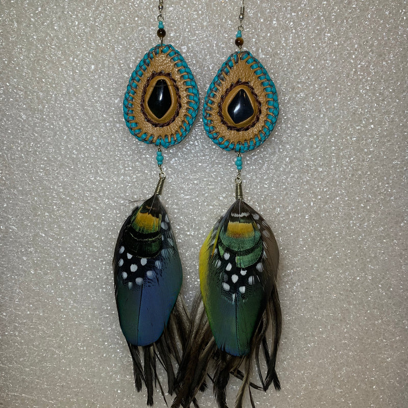 Leather n Feather Earrings 80