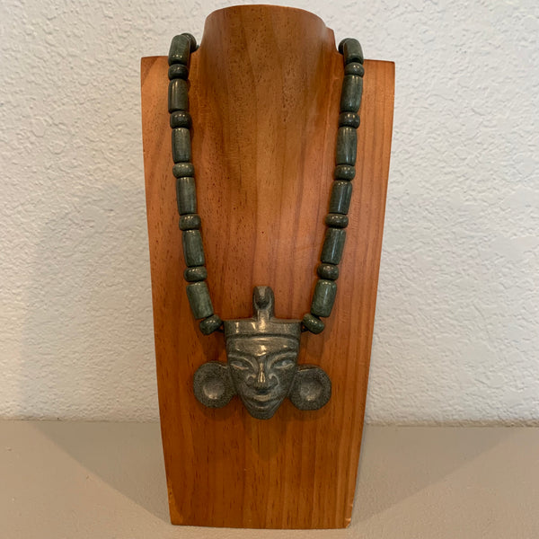 Necklace - Guatamala Jade w jade mask