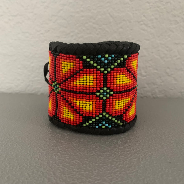 Beaded n leather bracelet 101