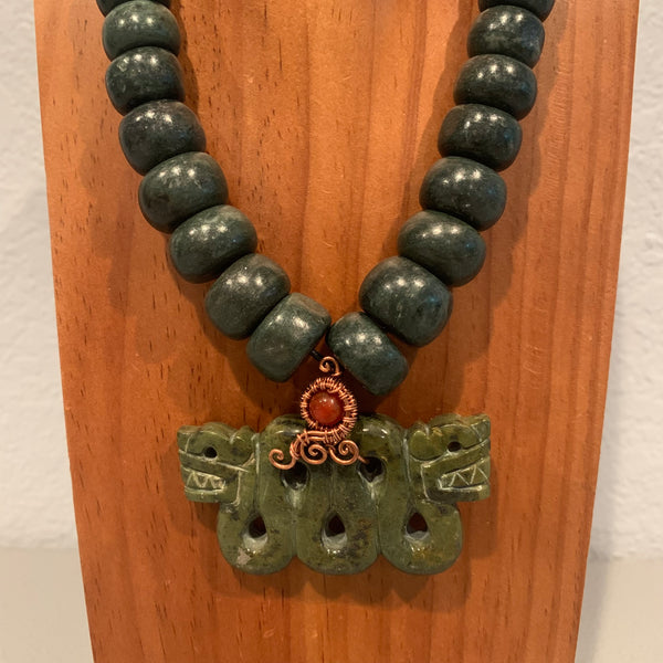 Necklace - Guatamala Jade Quetzalcoatl 48