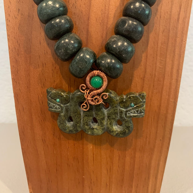Necklace - Guatamala Jade Quetzalcoatl 24