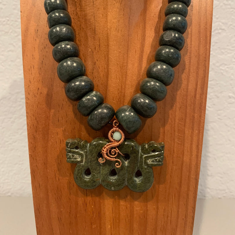 Necklace - Guatamala Jade Quetzalcoatl 34