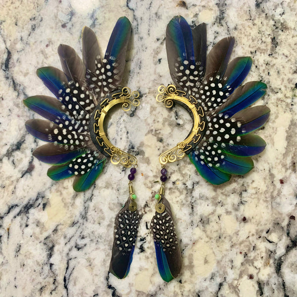Feather wing cuff Earrings 766