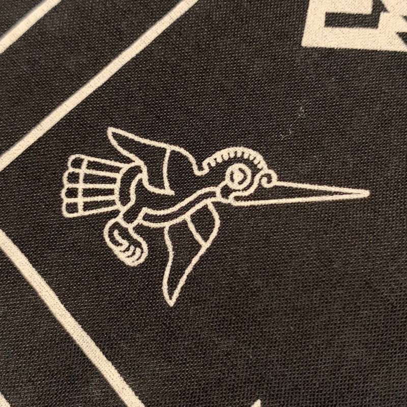 Bandana - 4 directions, black 22" x 22"