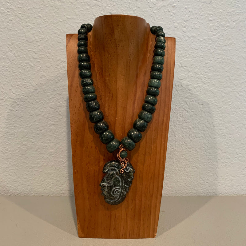 Necklace - Guatamala Jade Eagle Warrior 2