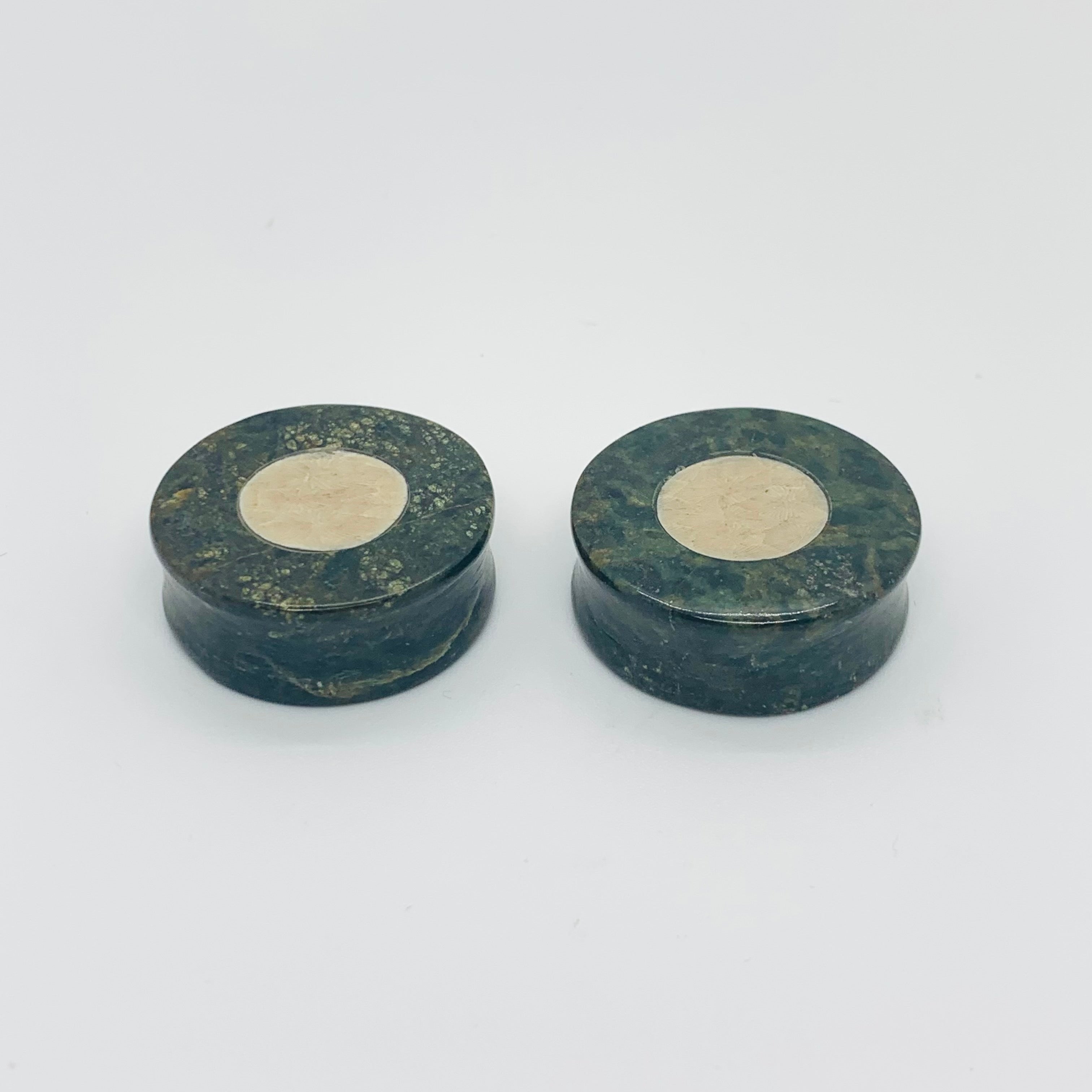 Earrings Jade plugs 1 3/16”