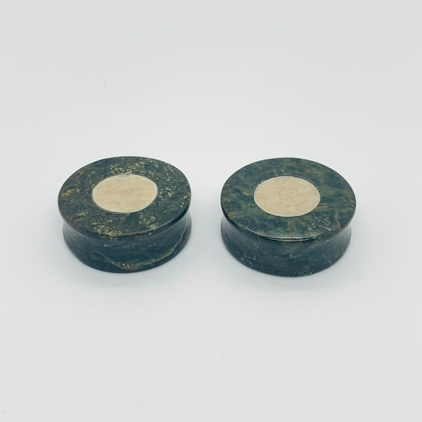 Earrings Jade plugs 1 3/16”