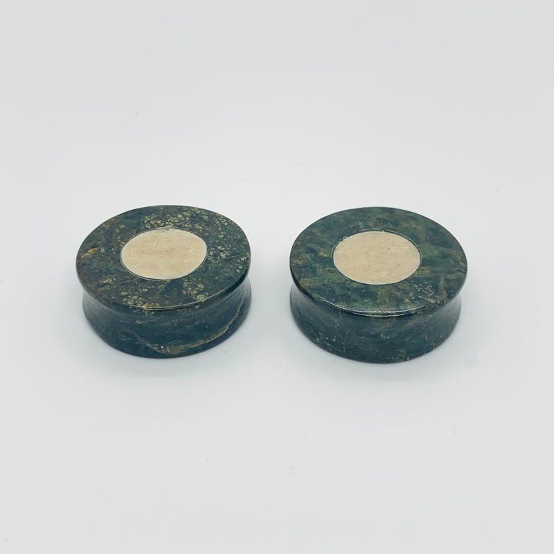 Earrings Jade plugs 1 3/16”