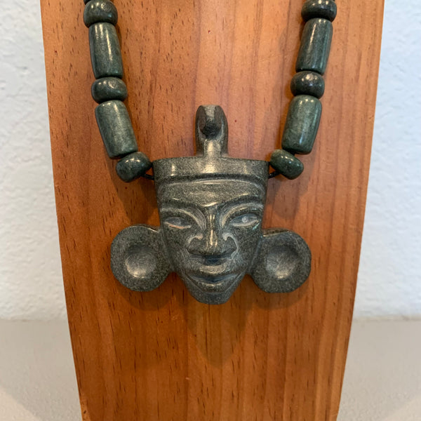 Necklace - Guatamala Jade w jade mask
