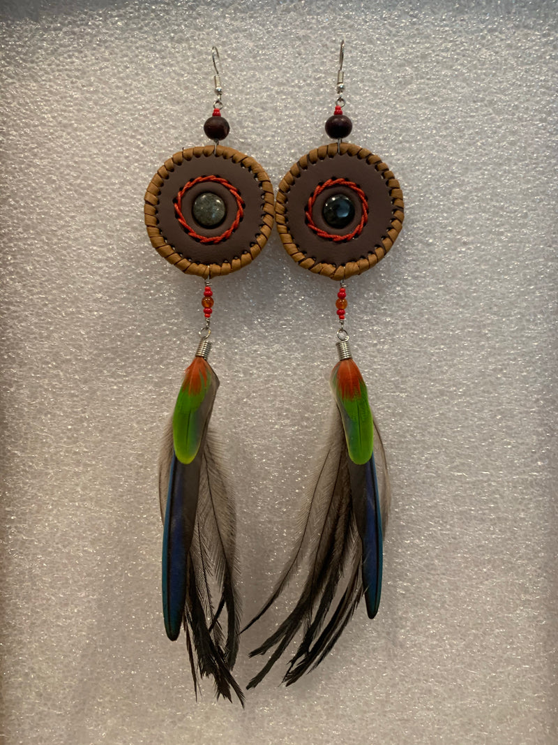 Leather n Feather Earrings 65