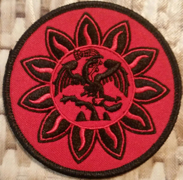Patch - Mexica Flag 3 inches (Red/Black)