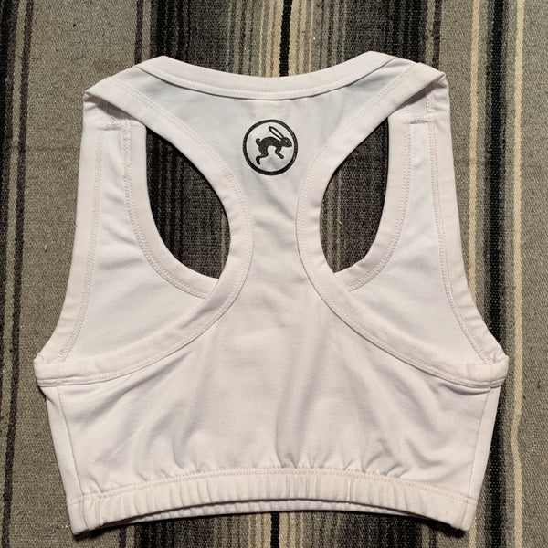 Sports Bra (white)- Tochtli Logo