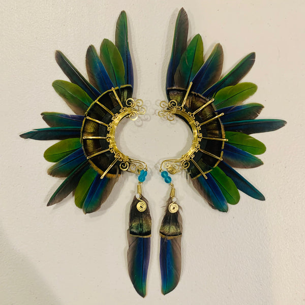 Feather wing cuff Earrings 858