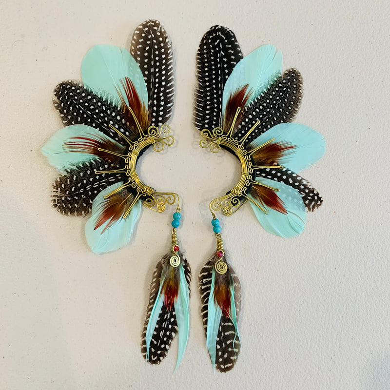 Feather wing cuff Earrings 890
