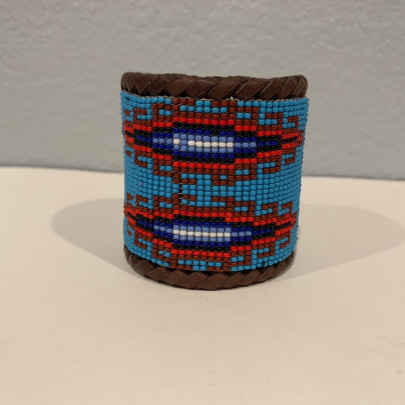 Beaded n leather bracelet 9