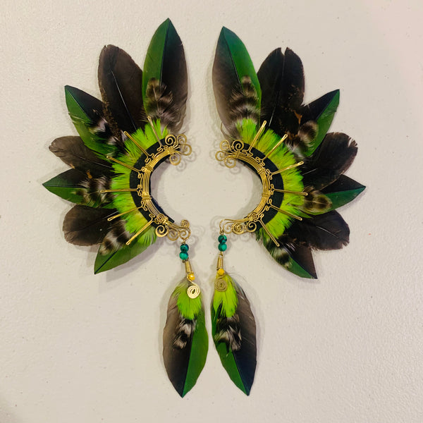 Feather wing cuff Earrings 856