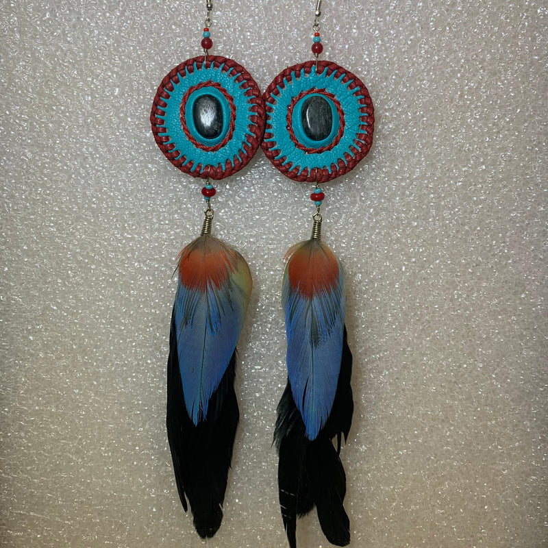 Leather n Feather Earrings 88
