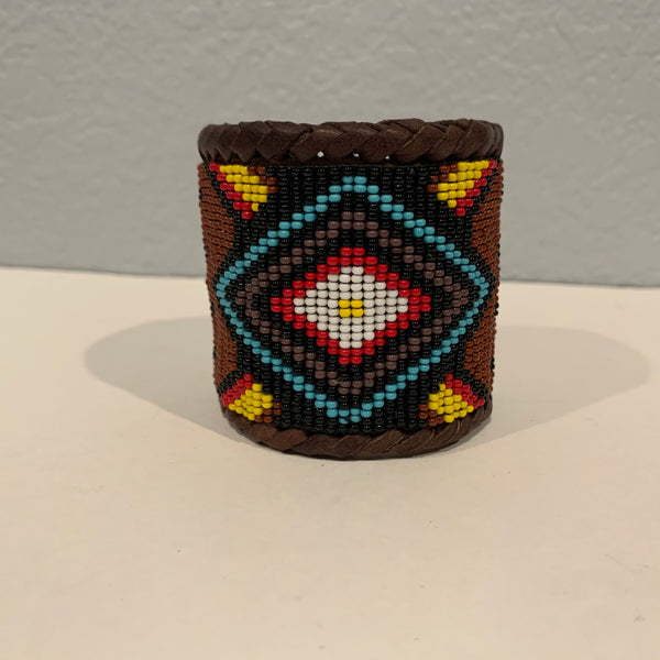 Beaded n leather bracelet 13
