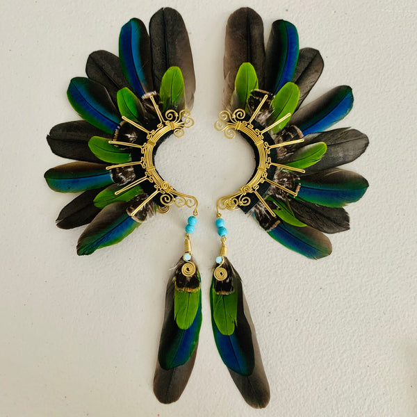 Feather wing cuff Earrings 786